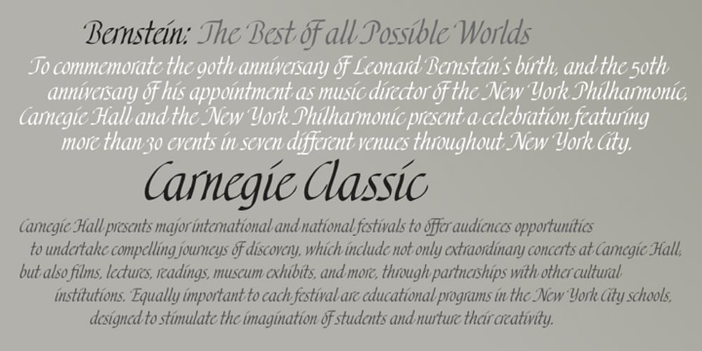 Carnegie Classic font
