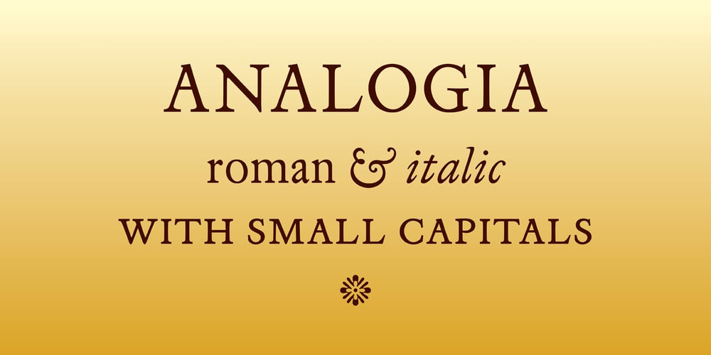 Analogia font