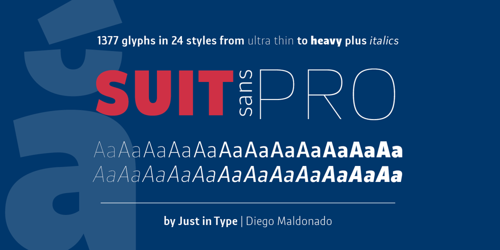 Suit Sans Pro font