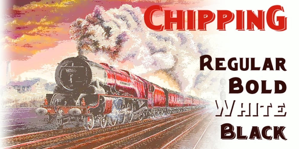 Chipping font
