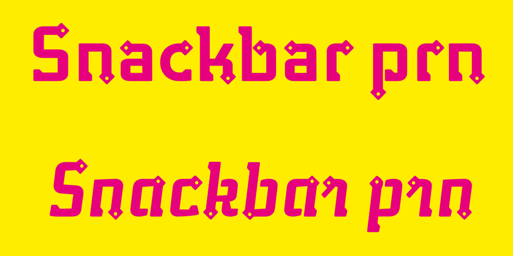 Ps Snackbar Prn font