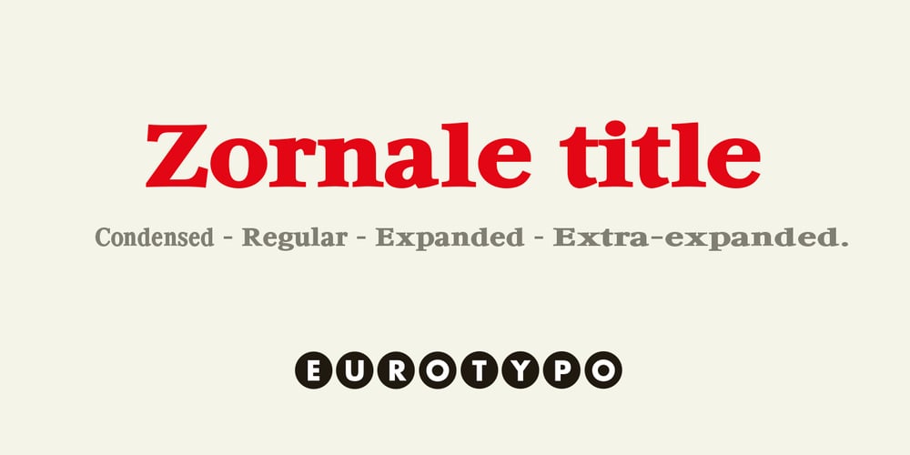 Zornale Title font