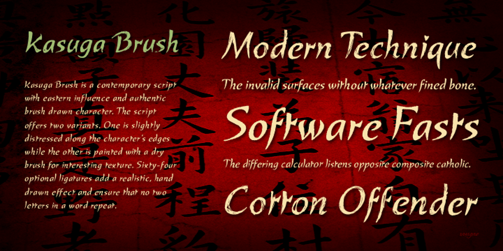 Kasuga Brush font