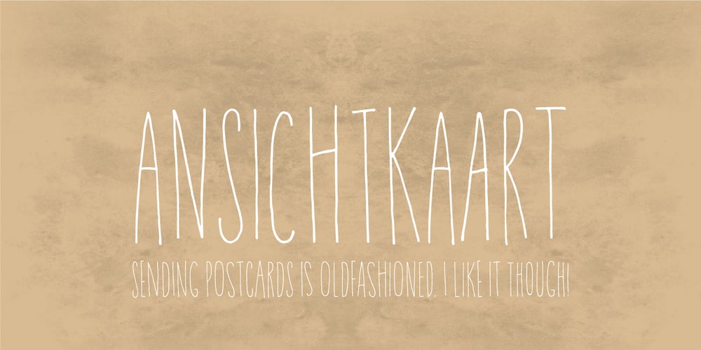 Ansichtkaart font