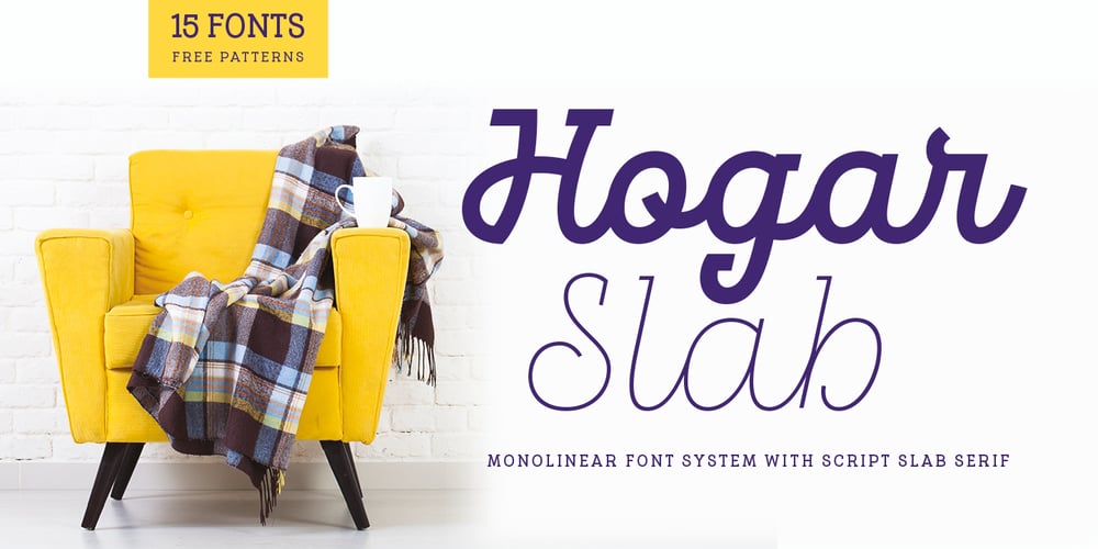 Hogar Slab font