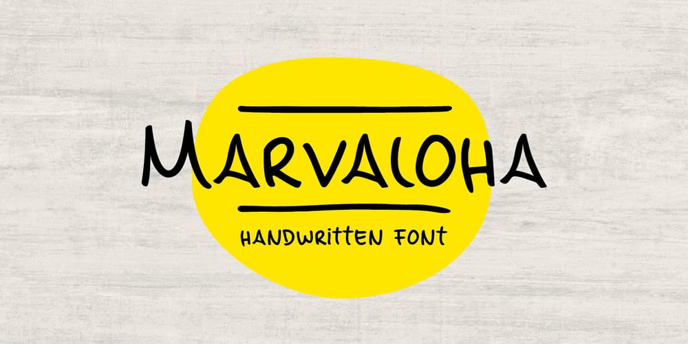Marvaloha font
