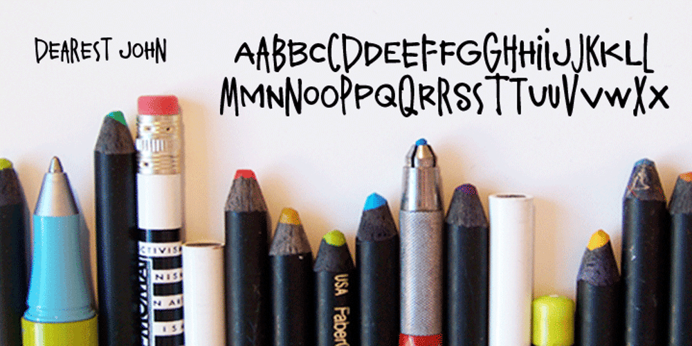Dearest John font