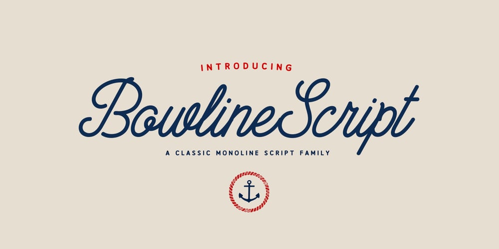 Bowline Script font