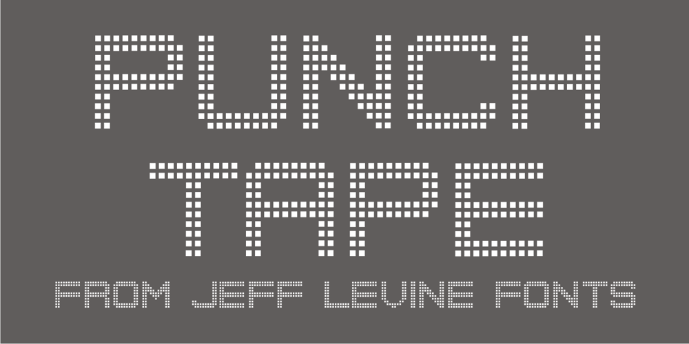 Punch Tape JNL font