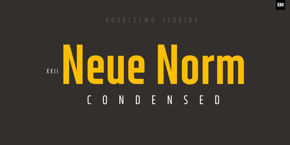 XXII Neue Norm font