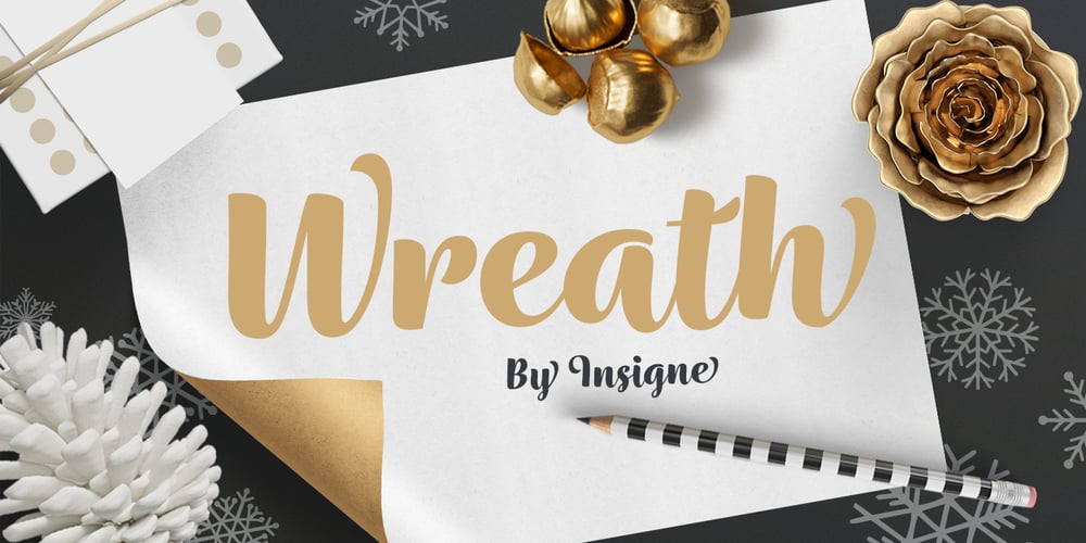 Wreath font