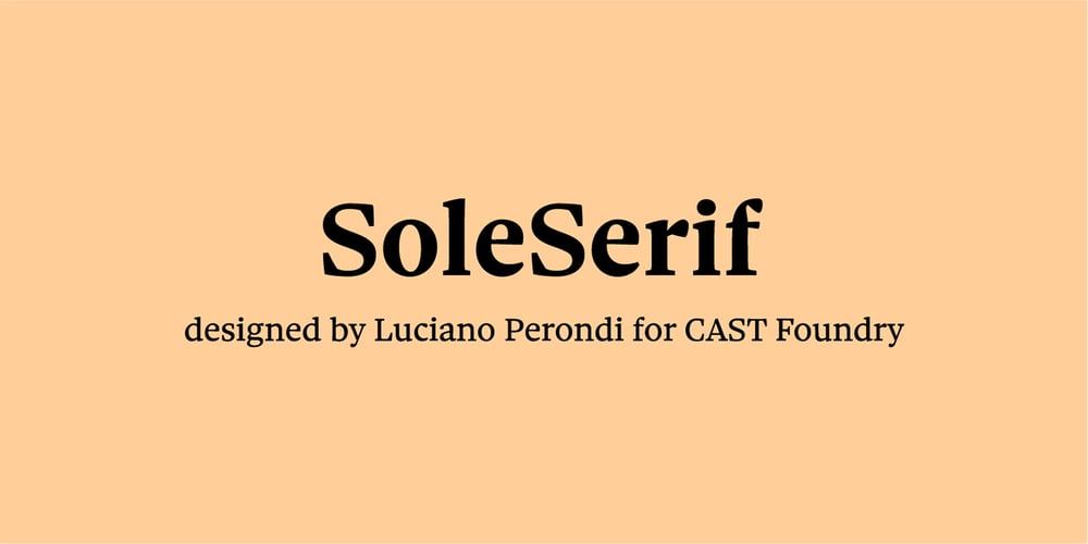 Sole Serif font