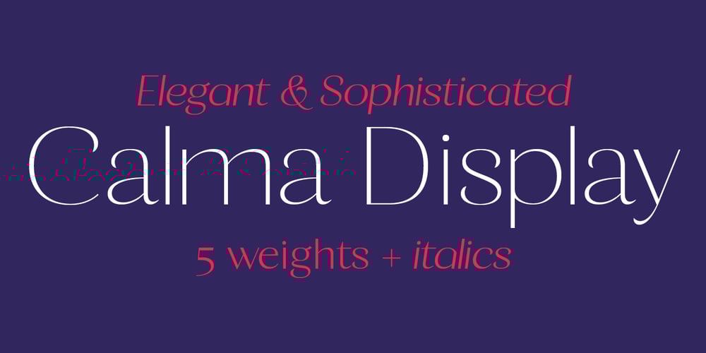 Calma Display font