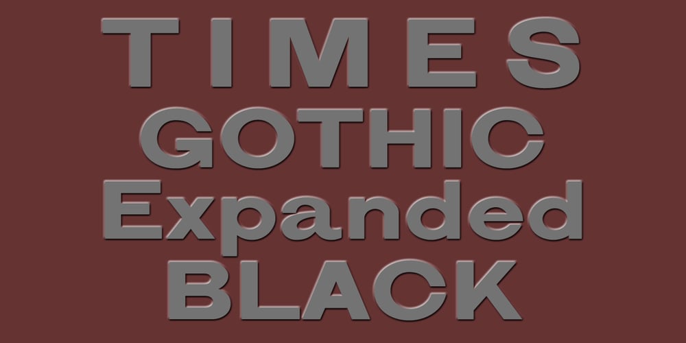 Times Gothic font