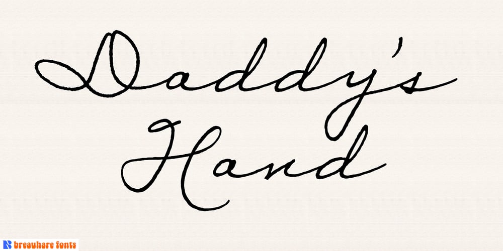Daddy’s Hand font