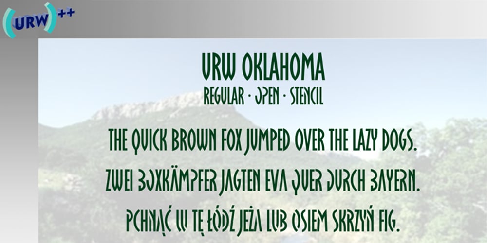 Oklahoma font
