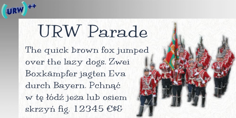 Parade font