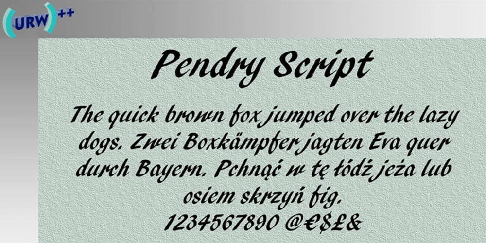 Pendry Script font