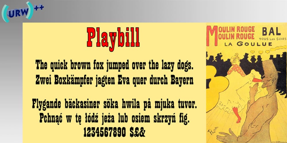Playbill font