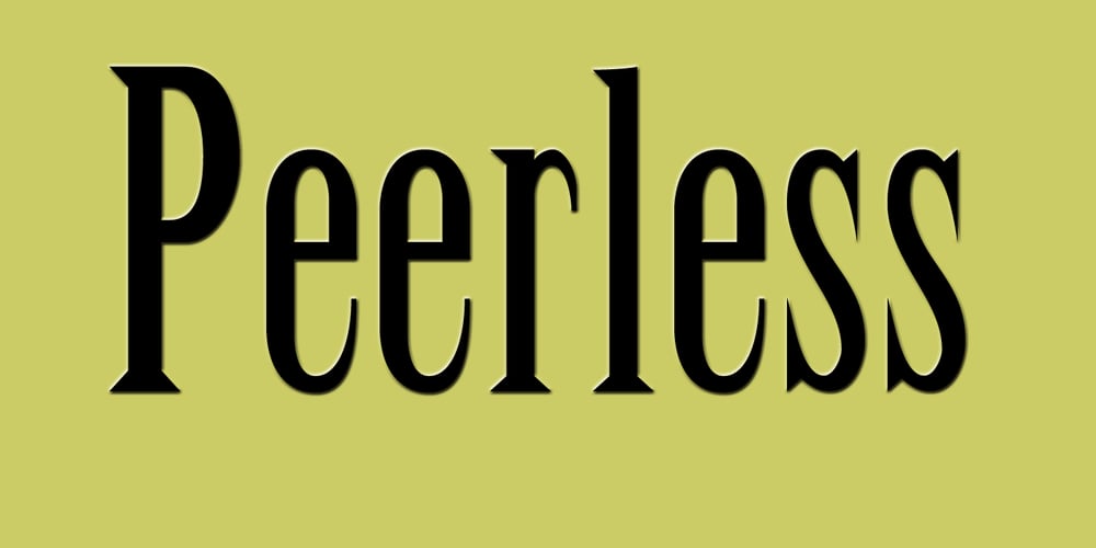 Peerless font