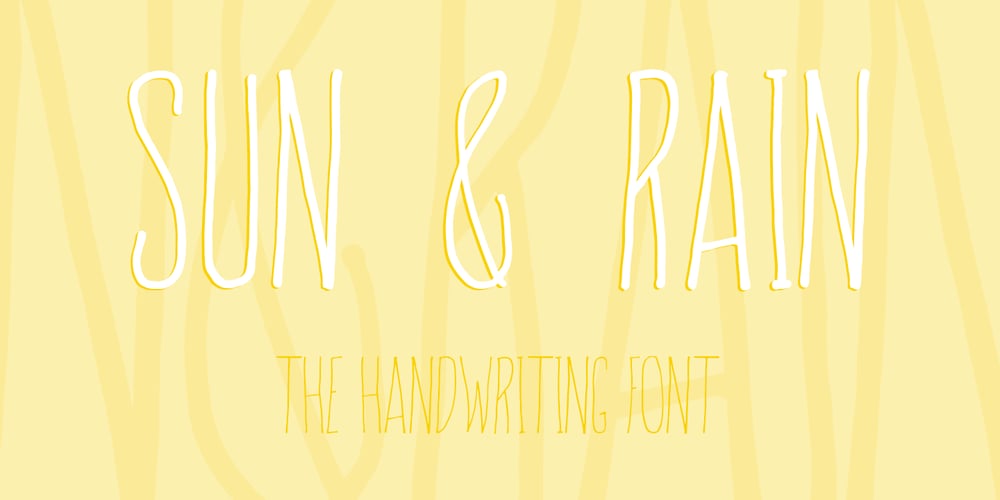 Sun & Rain font