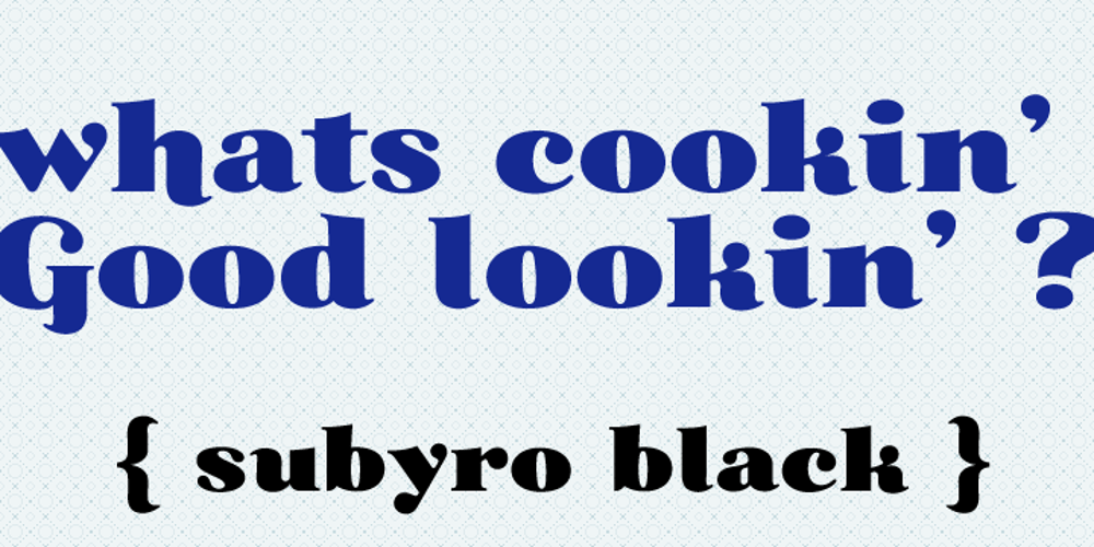 Subytro font