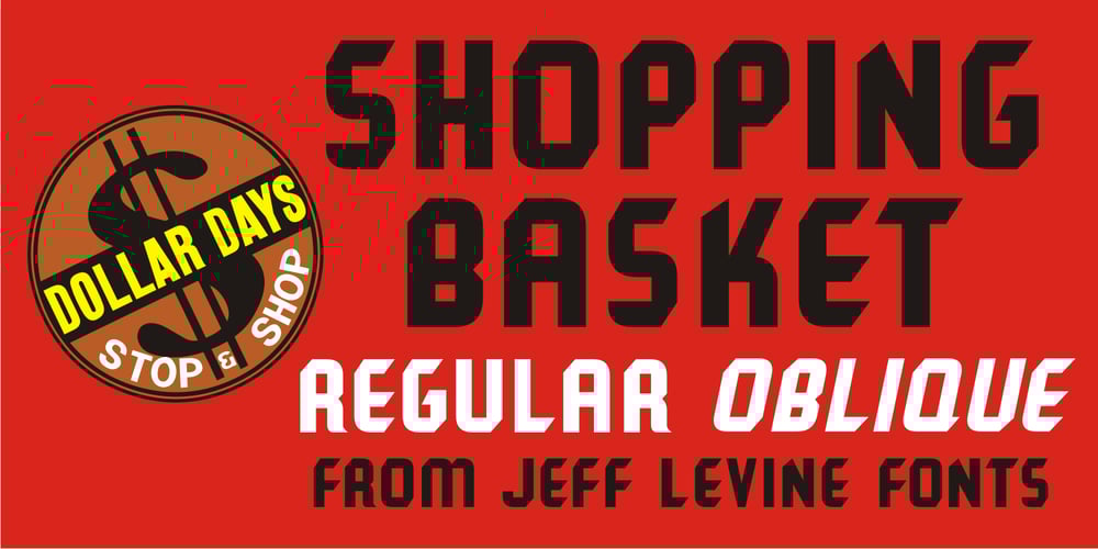 Shopping Basket JNL font