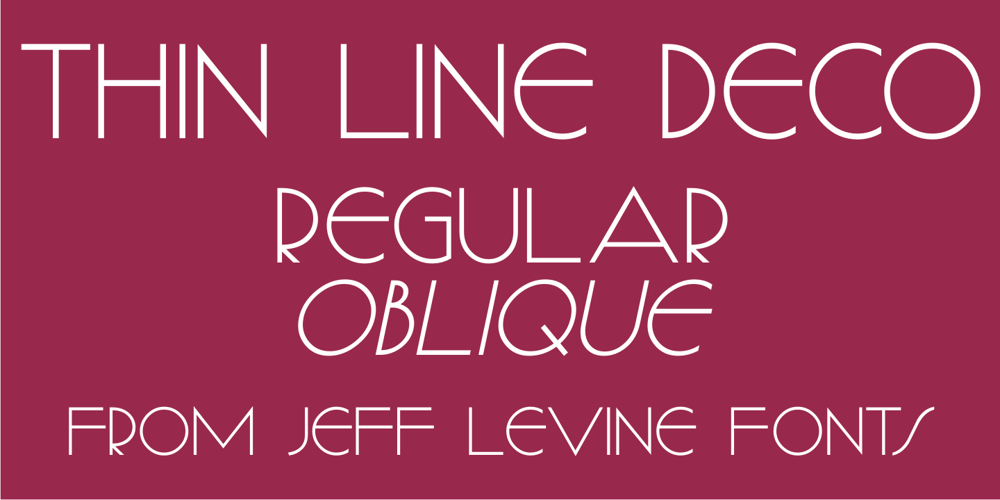 Thin Line Deco JNL font
