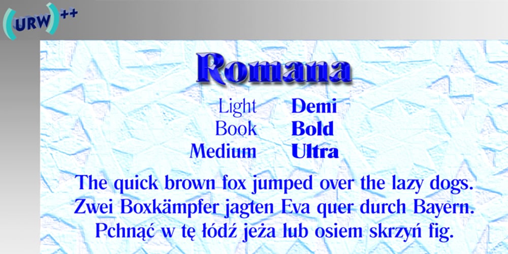 Romana font