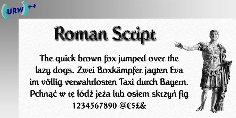 Roman Script font