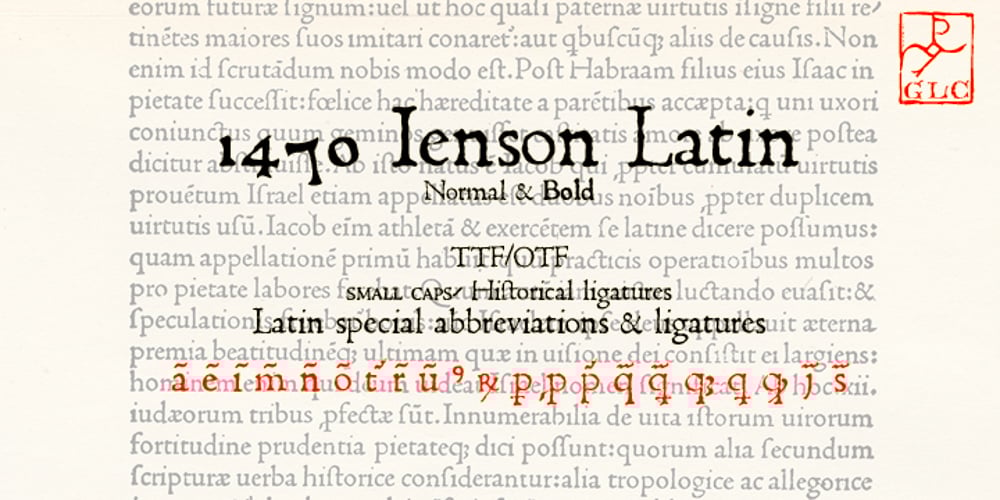 1470 Jenson Latin font