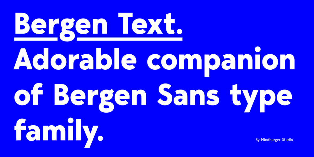 Bergen Text font