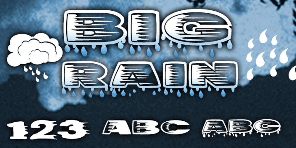 Big Rain font