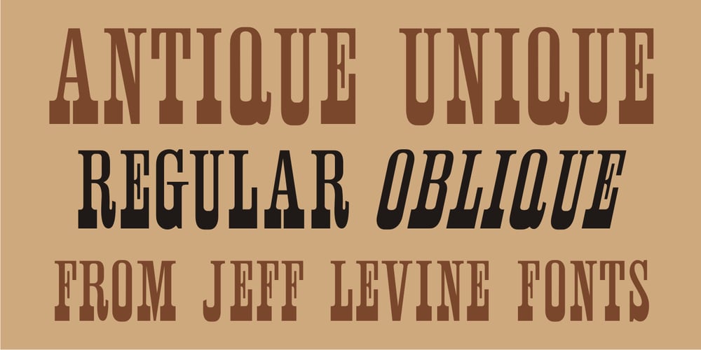 Antique Unique JNL font