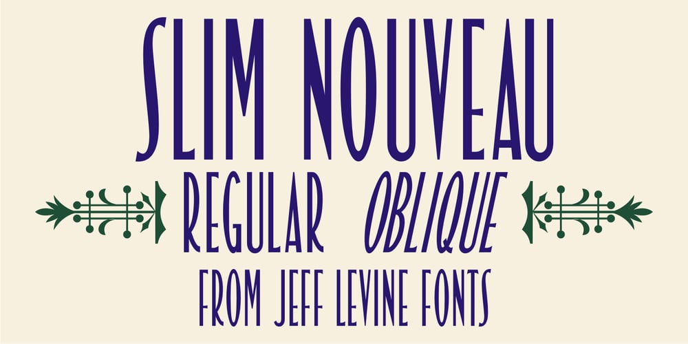 Slim Nouveau JNL font