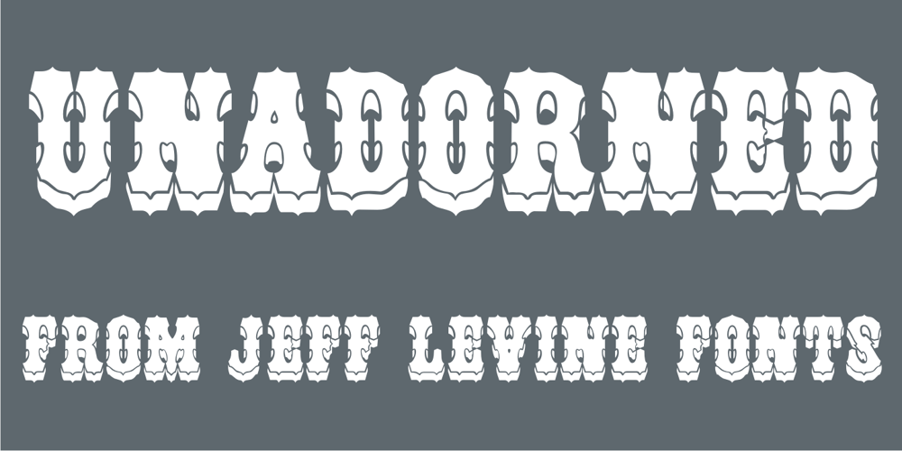 Unadorned JNL font
