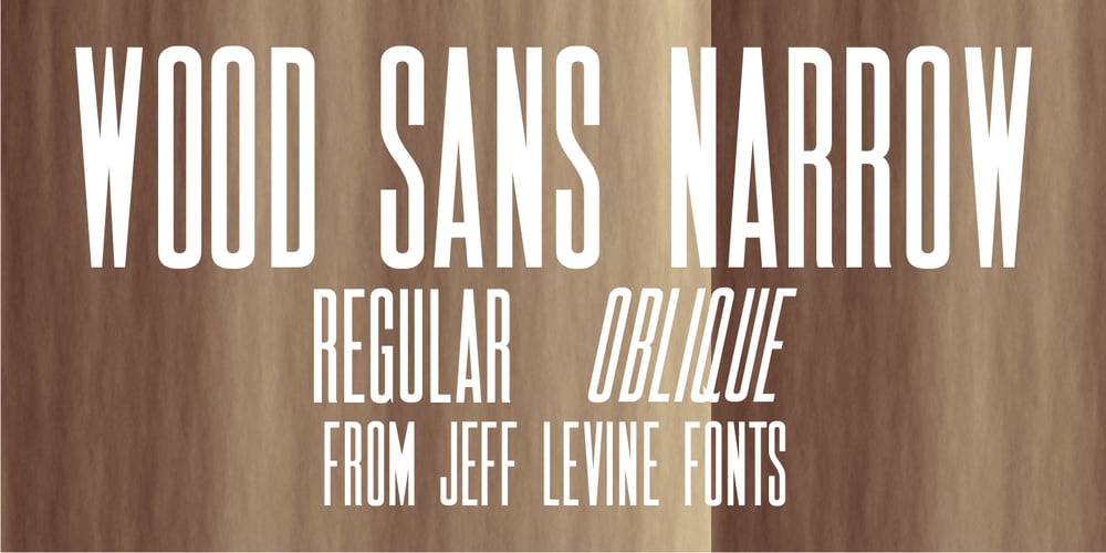 Wood Sans Narrow JNL font