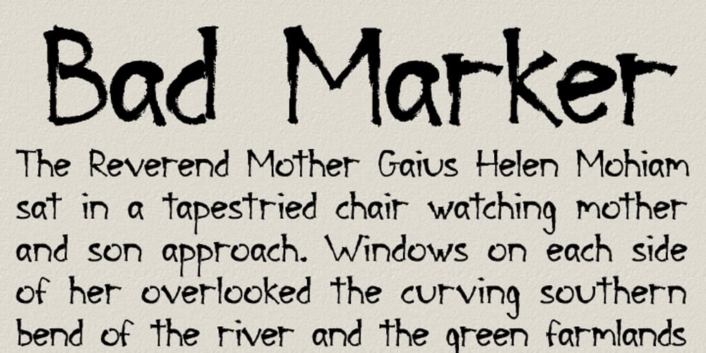 Bad Marker font