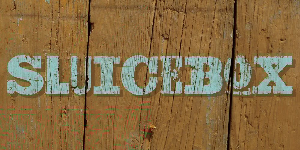 Sluicebox font