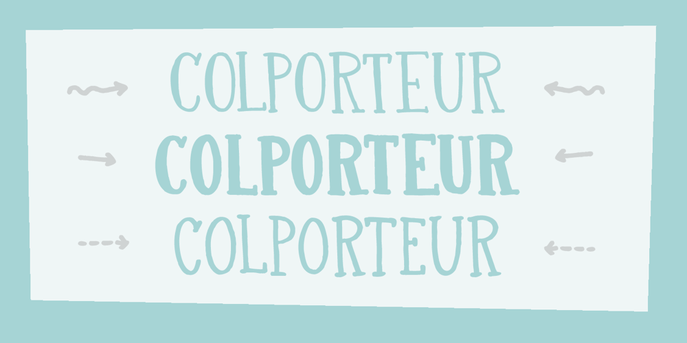 Colporteur font