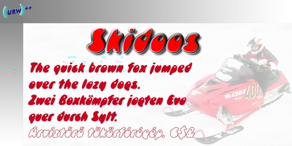 Skidoos font