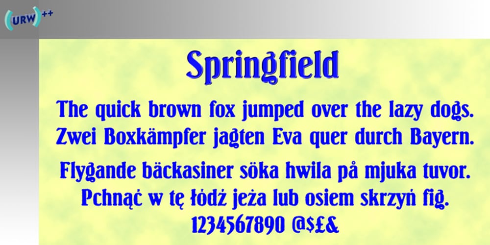 Springfield font