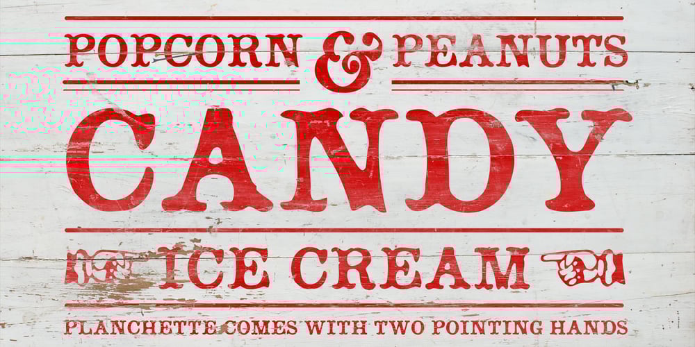 Planchette font