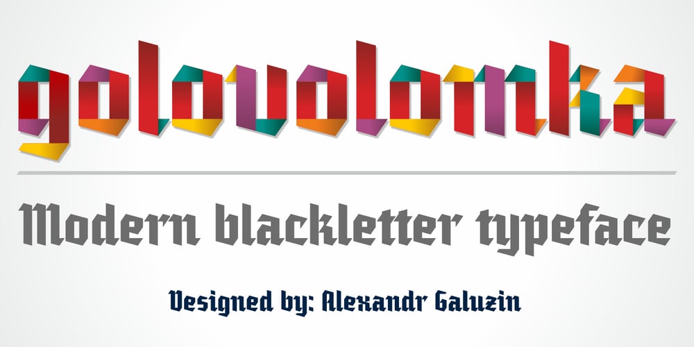 Golovolomka font