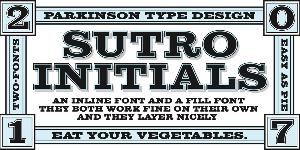Sutro Initials font