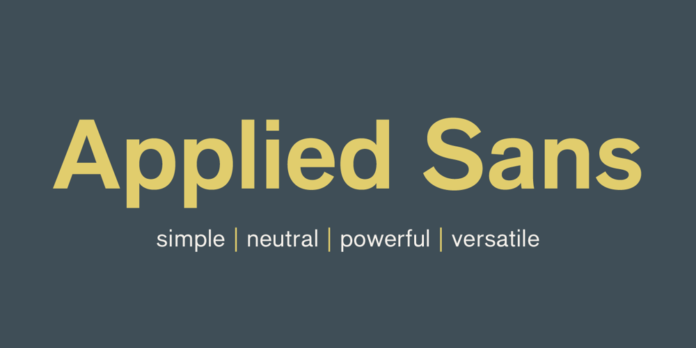 Applied Sans font