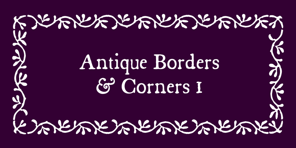 Antique Borders & Corners 1 font