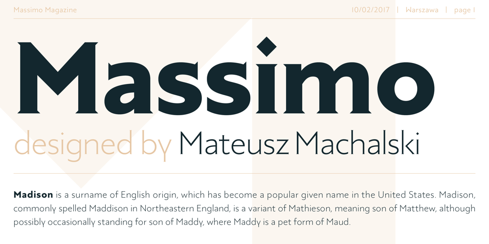 Massimo font