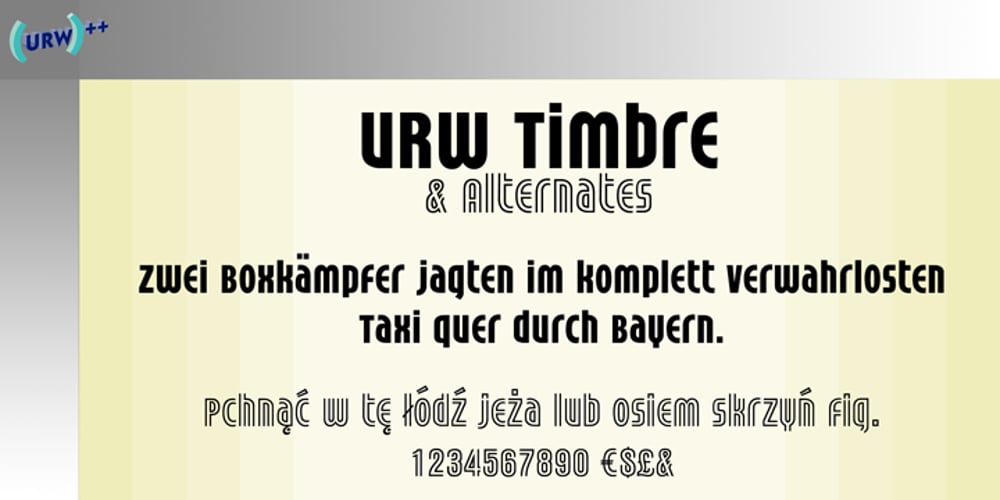 Timbre font