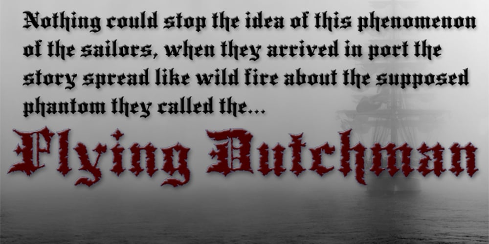 Flying Dutchman font